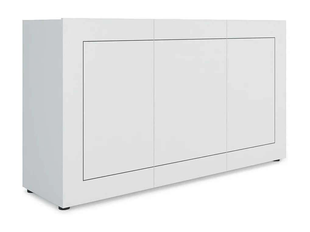 Buffet 3 portes 150x40x83,5 cm Elios blanc brillant