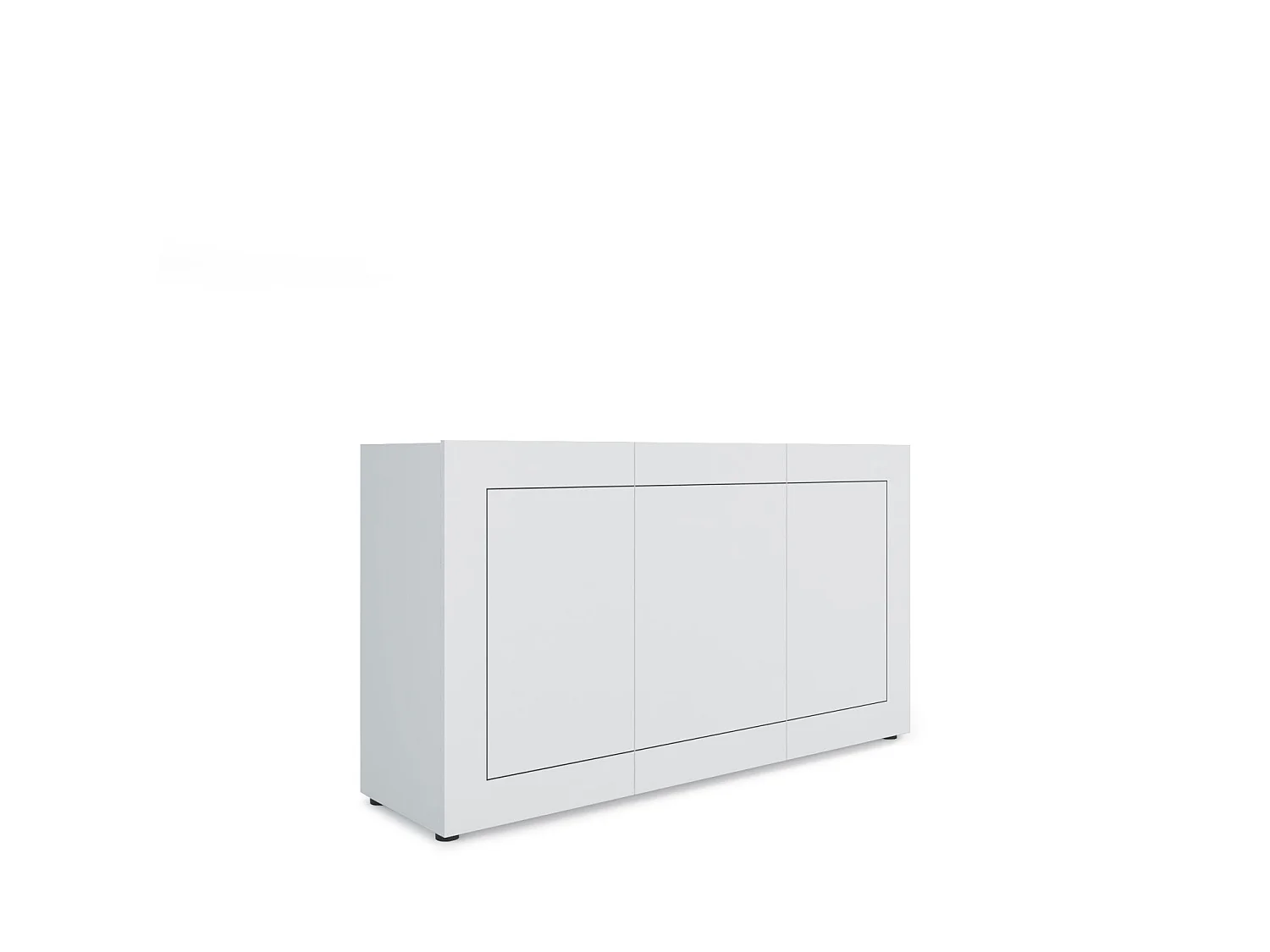 Buffet 3 portes 150x40x83,5 cm Elios blanc brillant