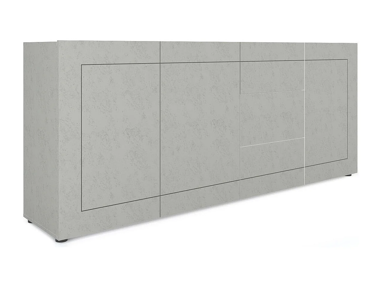 Buffet 3 portes/3 tiroirs 200x40x83,5 cm Elios cachemire