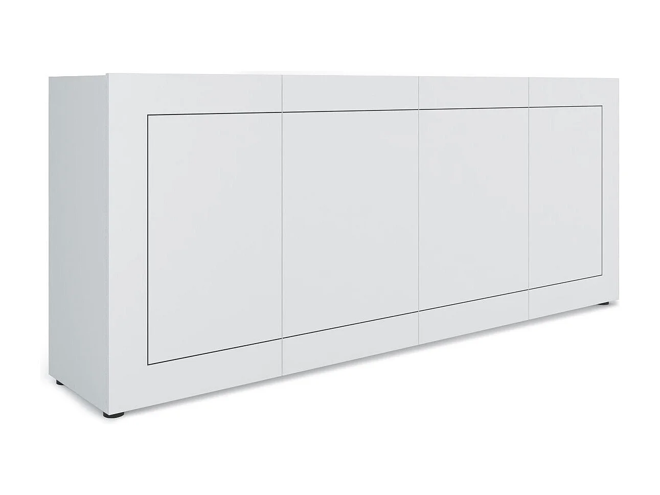 Madia 4 ante 200x40x83,5 cm Elios bianco lucido