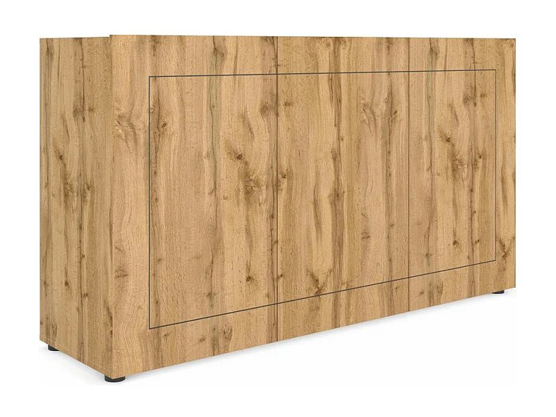 Kommode 3-türig 150x40x83,5 cm Elios Eiche Natur