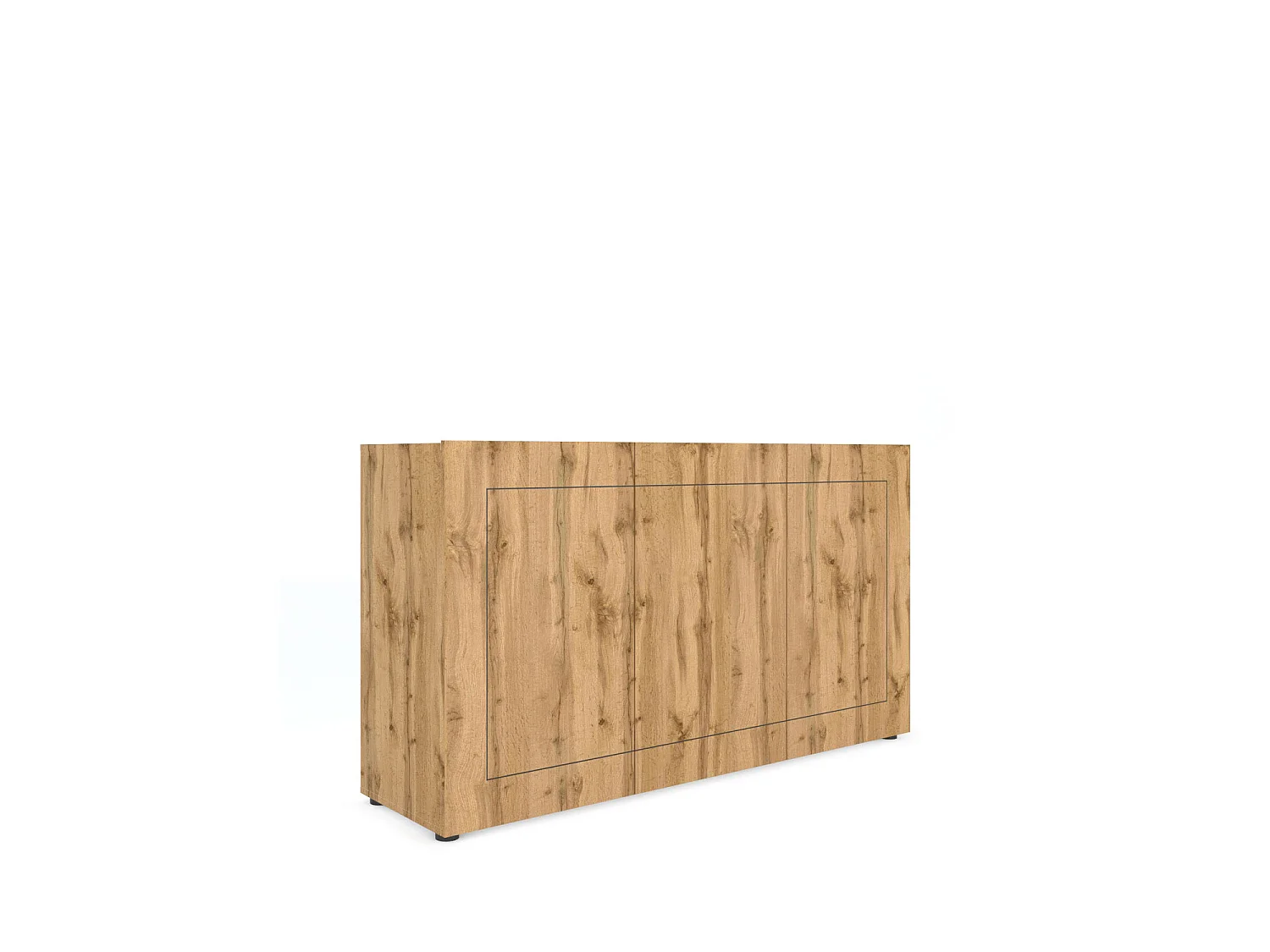 Buffet 3 portes 150x40x83,5 cm Elios chêne nature