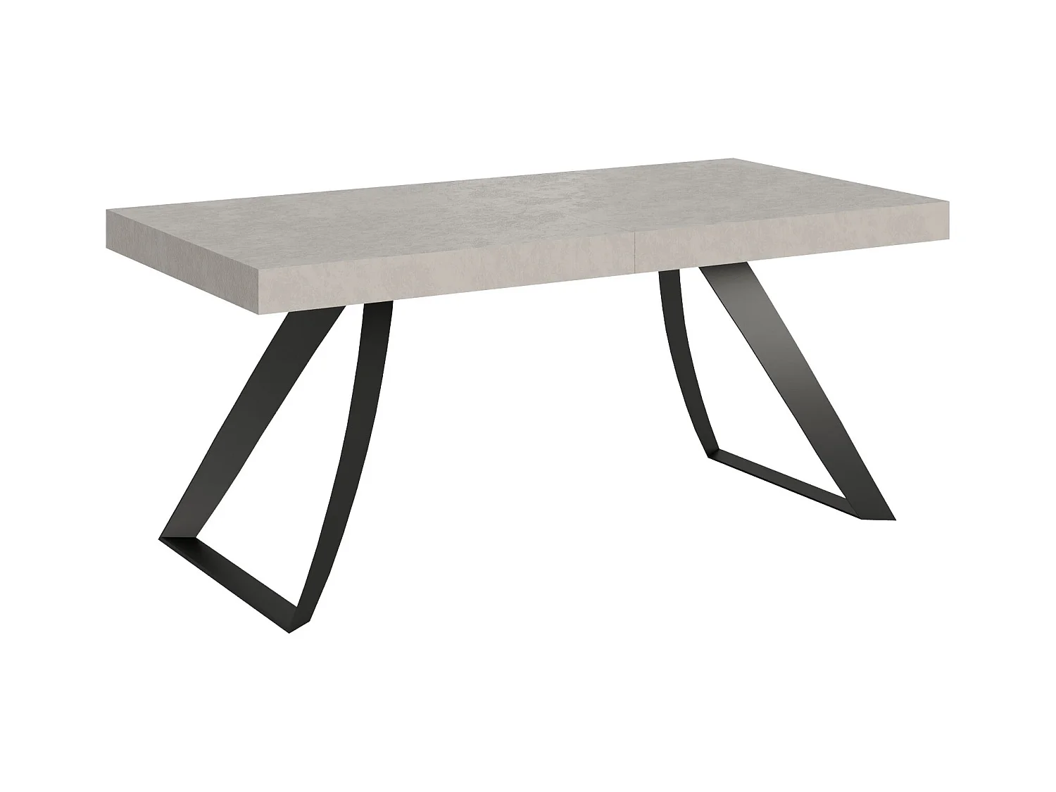 Table extensible 90x200/460 cm Proxy Cachemire cadre Anthracite