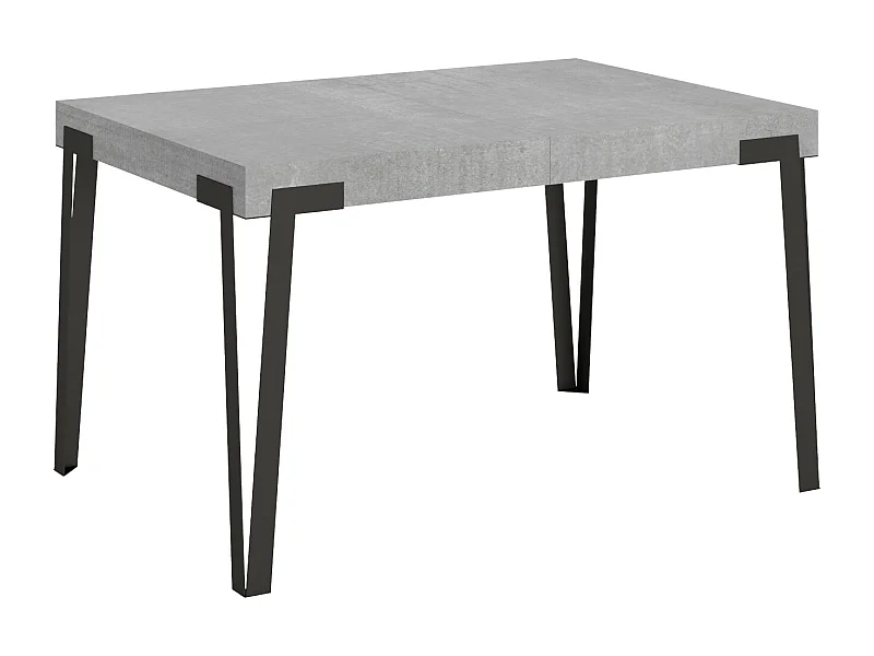 Uitschuifbare tafel 90x140/244 cm Rio cement frame antraciet
