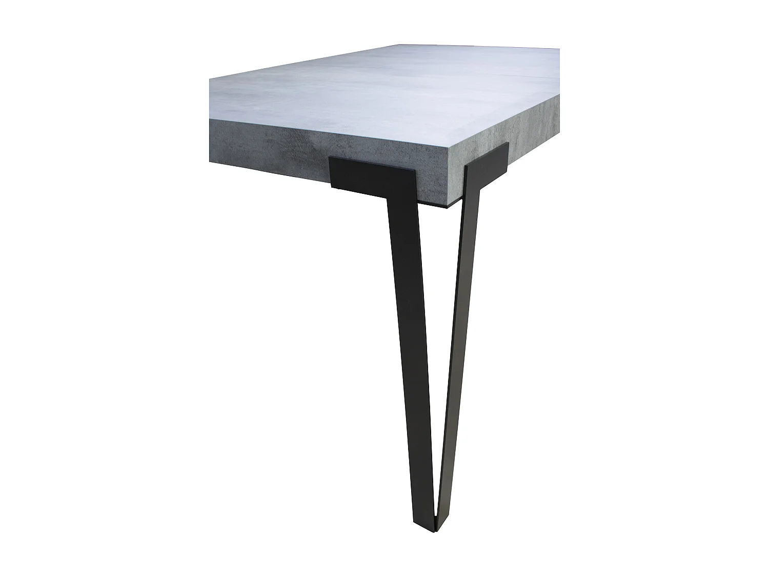 Table extensible 90x140/244 cm Rio Gris Béton cadre Anthracite