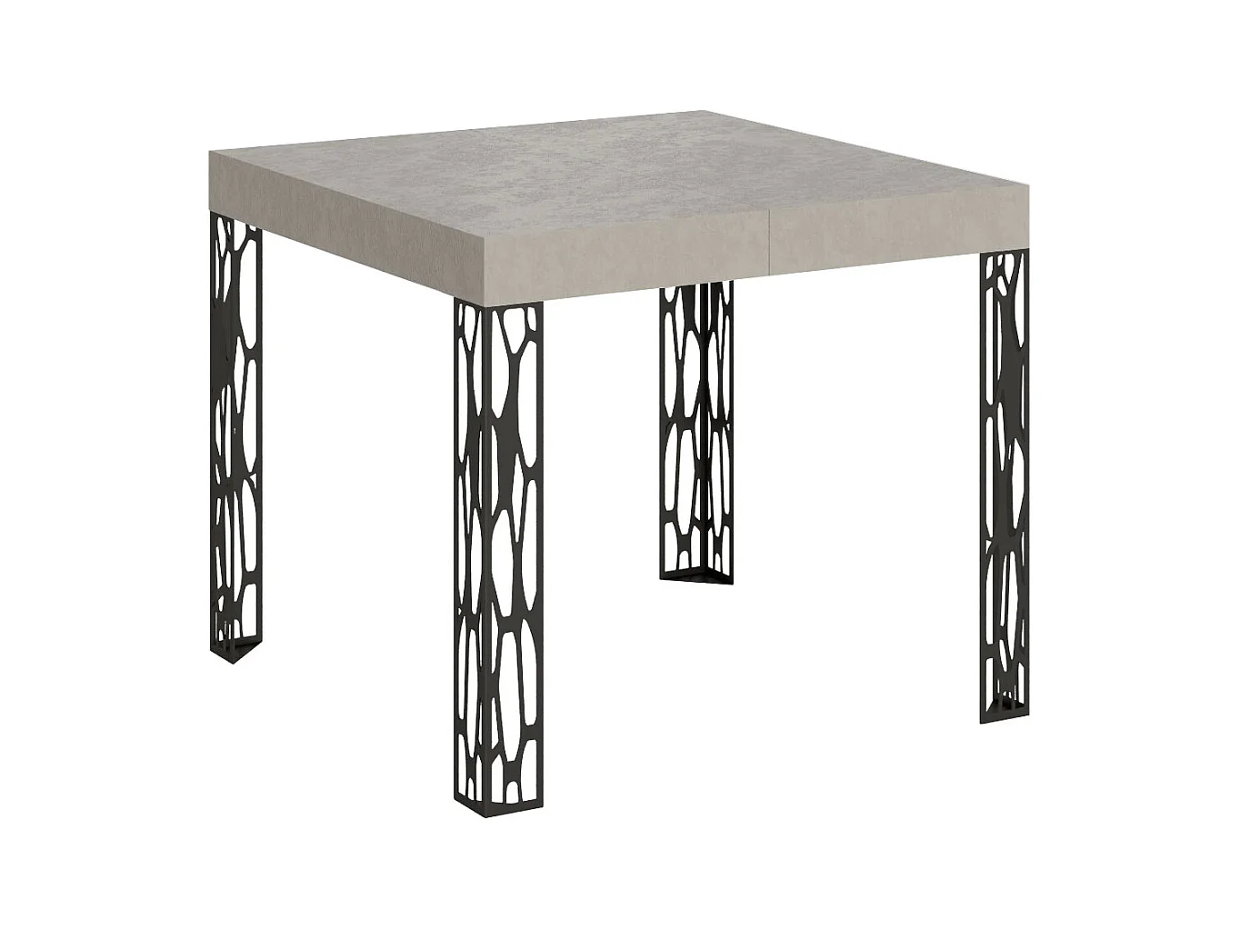 Uitschuifbare tafel 90x90/246 cm Ghibli kasjmier frame antraciet