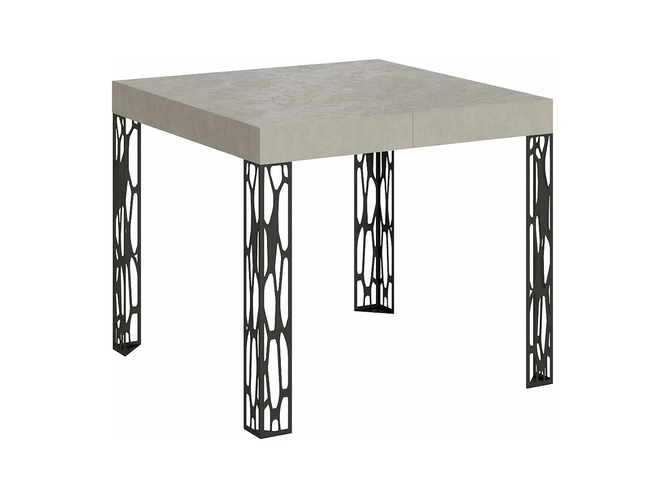 Table extensible 90x90/246 cm Ghibli Cachemire cadre Anthracite