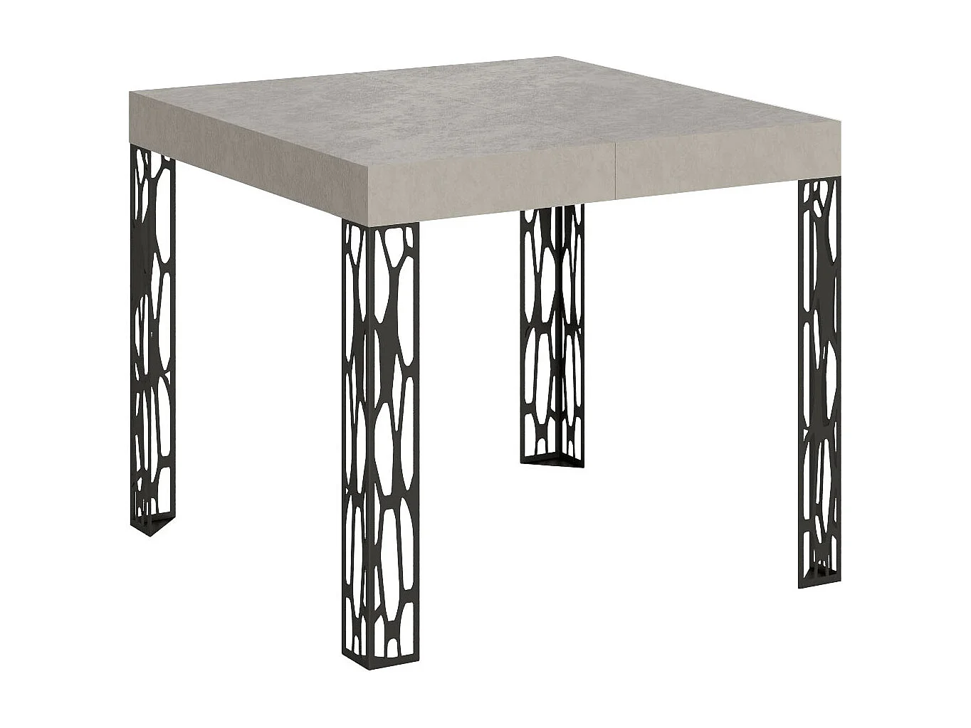 Table extensible 90x90/246 cm Ghibli Cachemire cadre Anthracite