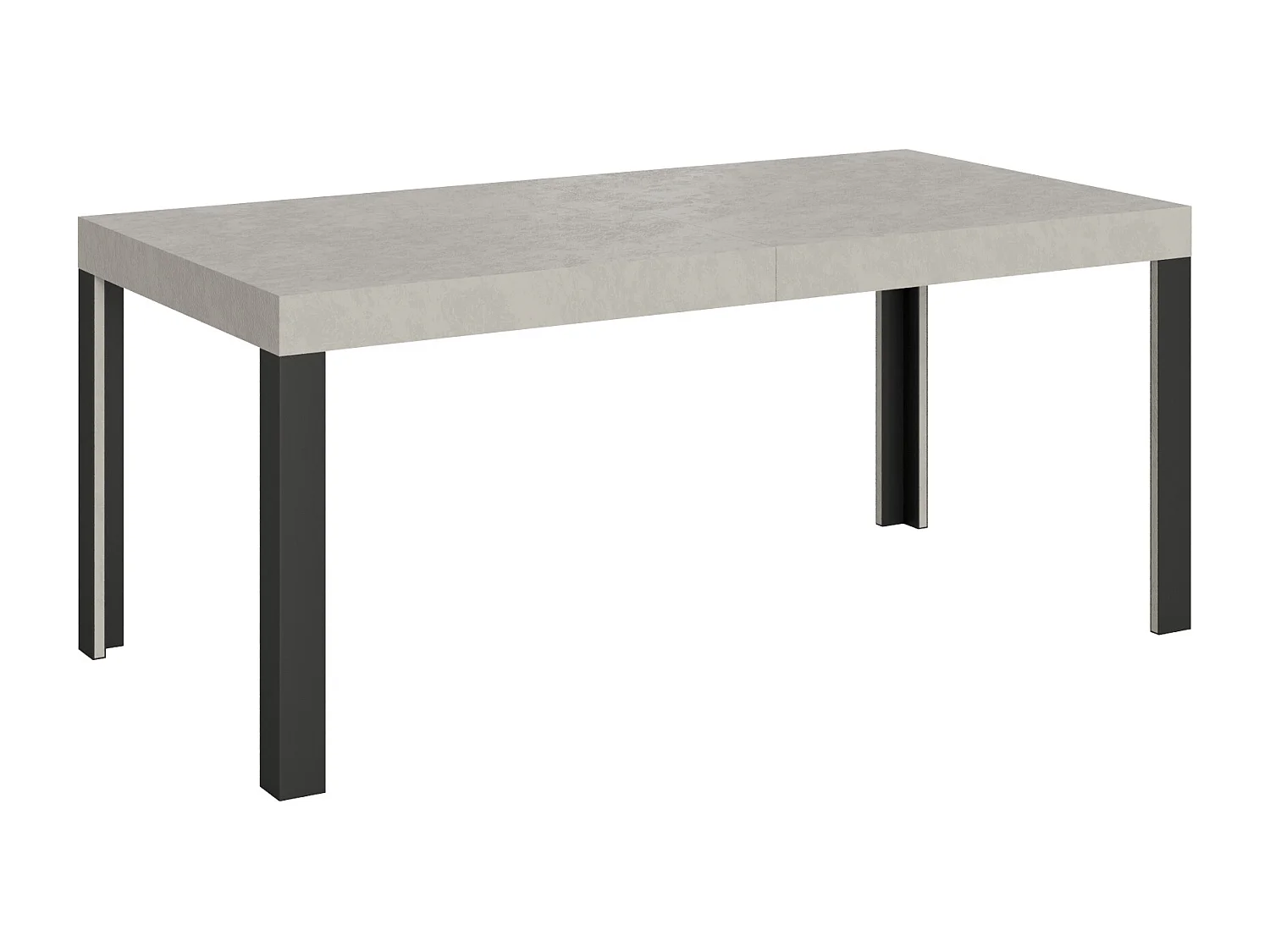 Table extensible 80x160/244 cm Linea Cachemire cadre Anthracite