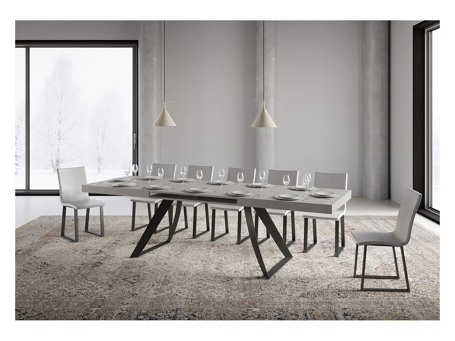 Tavolo allungabile 90x160/264 cm Proxy cashmere