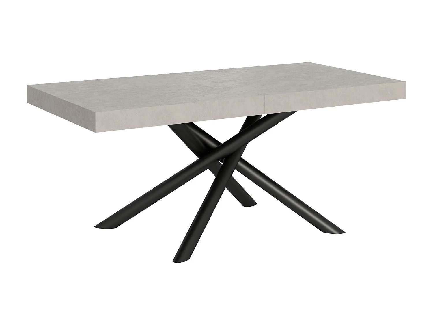 Table extensible 90x160/420 cm Famas Cachemire cadre Anthracite