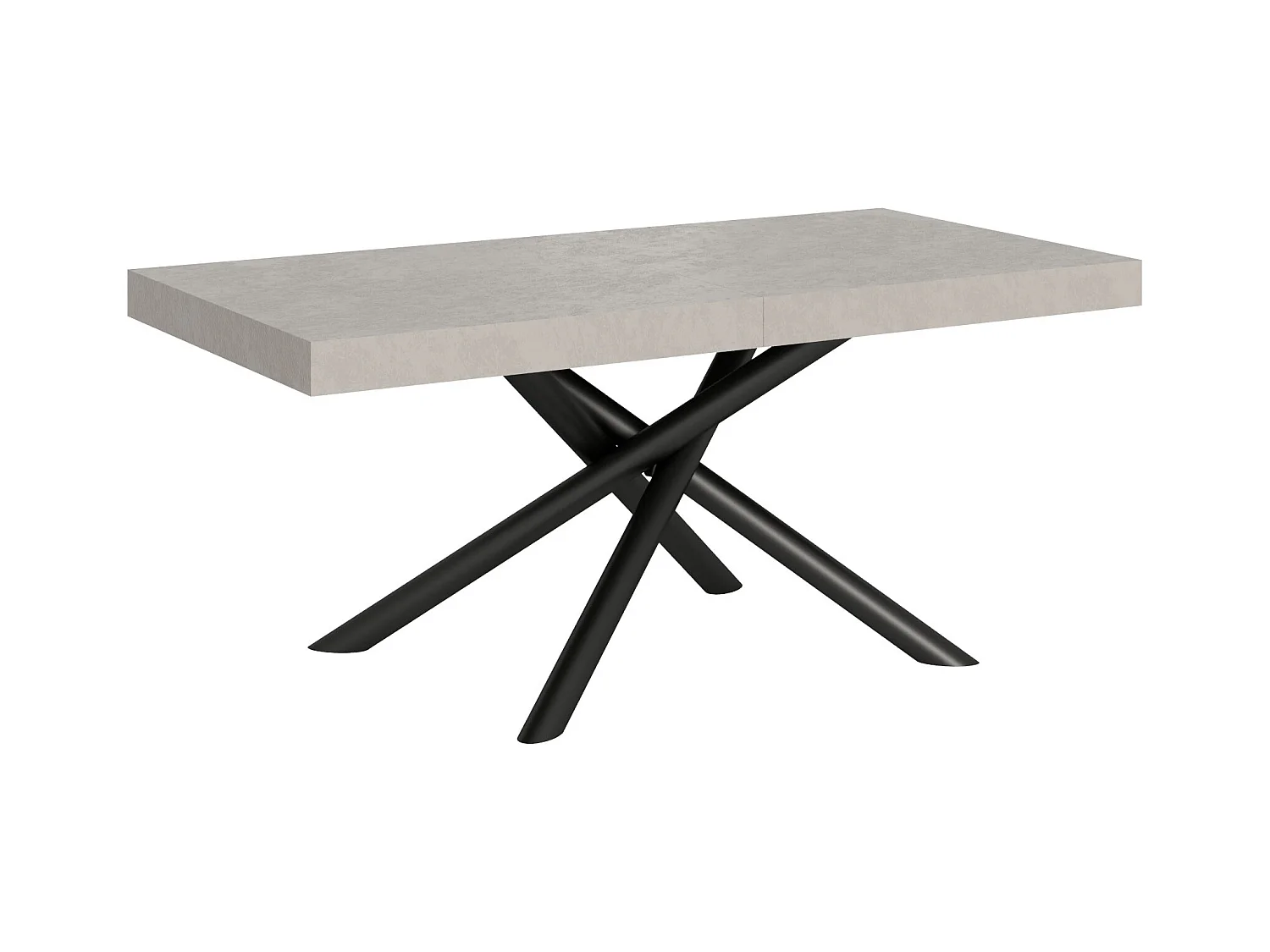 Table extensible 90x160/420 cm Famas Cachemire cadre Anthracite