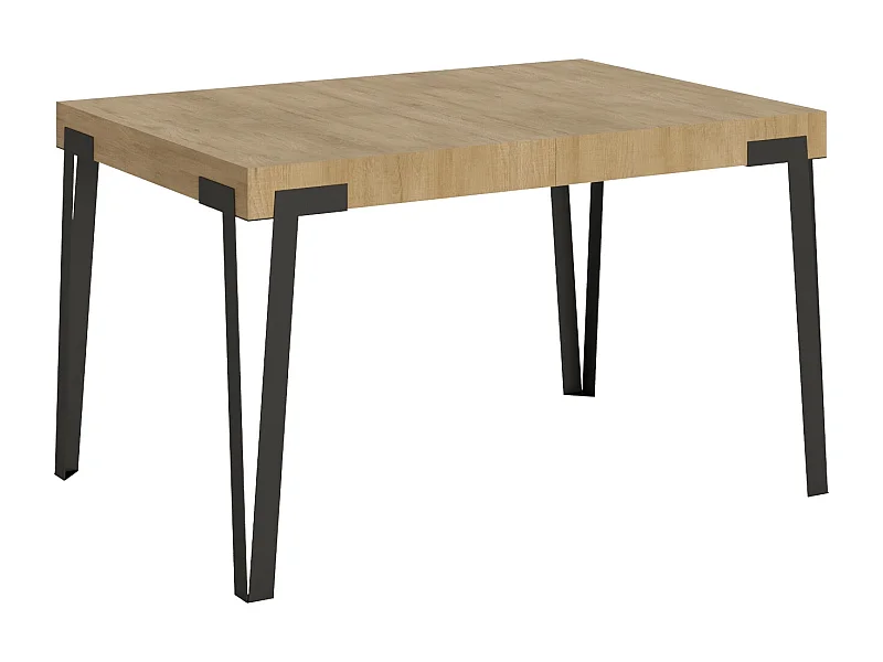 Uitschuifbare tafel 90x140/244 cm Rio natuur eiken frame antraciet