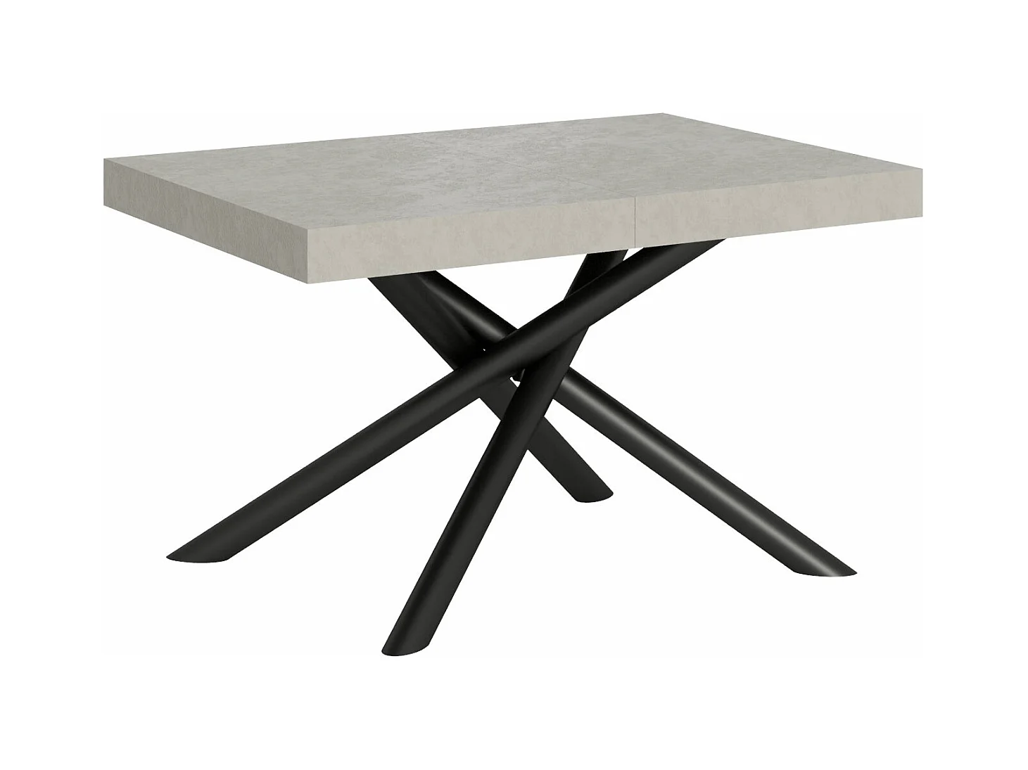Table extensible 90x120/380 cm Famas Cachemire pieds Anthracite