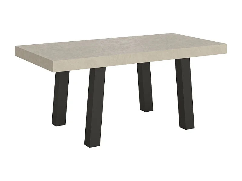 Ausziehtisch 90x180/440 cm Bridge Kaschmir mit Eisenrahmen aus Anthrazit