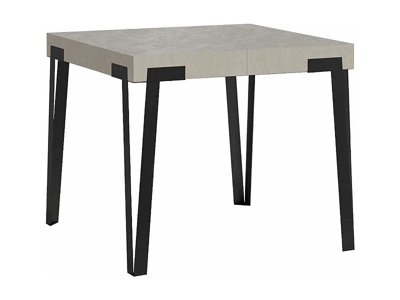 Uitschuifbare tafel 90x90/246 cm Rio kasjmier frame antraciet