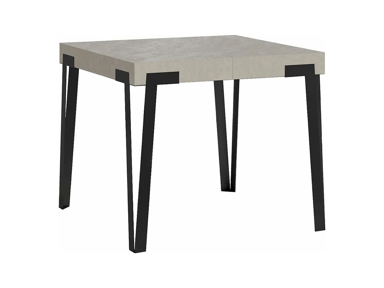 Table extensible 90x90/246 cm Rio Cachemire cadre Anthracite