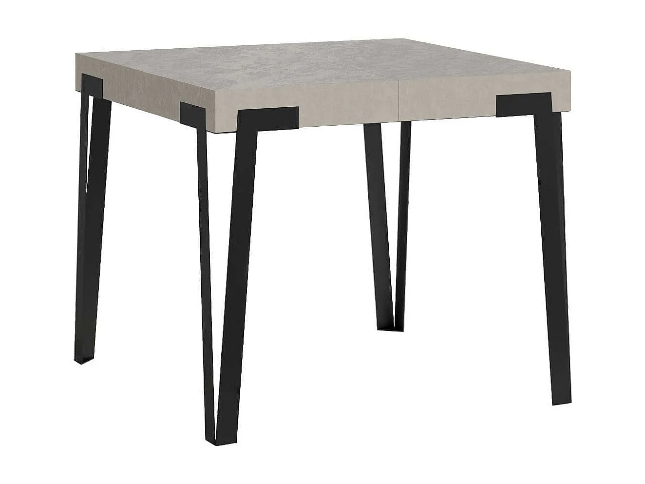 Table extensible 90x90/246 cm Rio Cachemire cadre Anthracite
