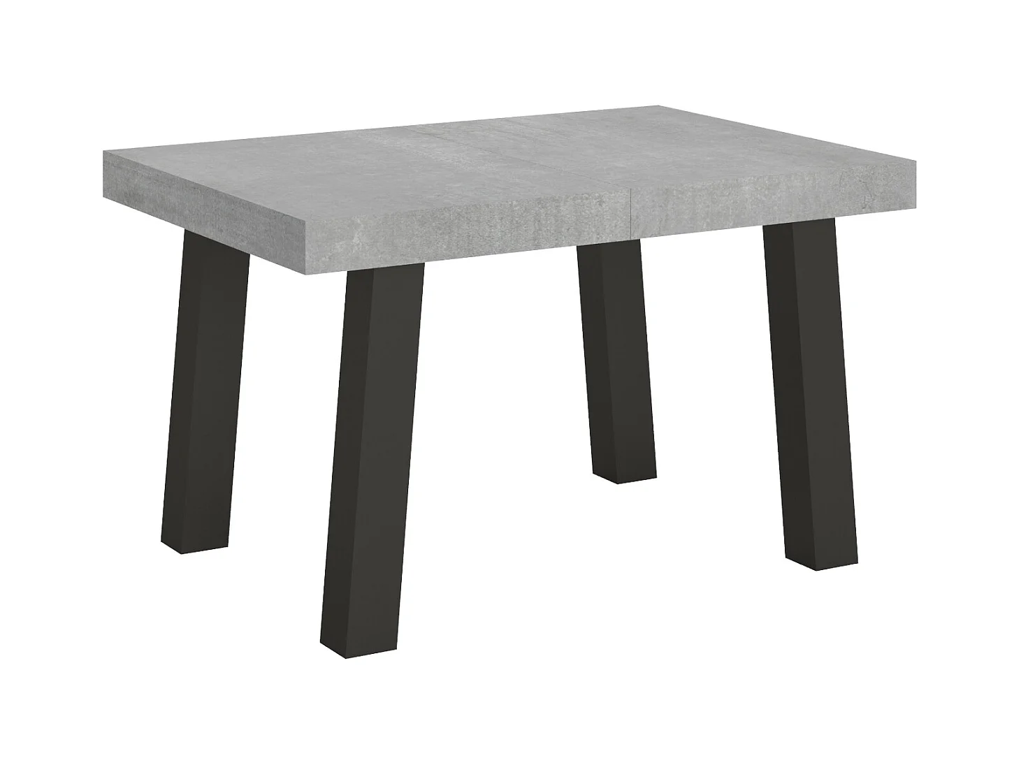 Mesa extensible 90x120/380 cm Bridge Cemento patas Antracita