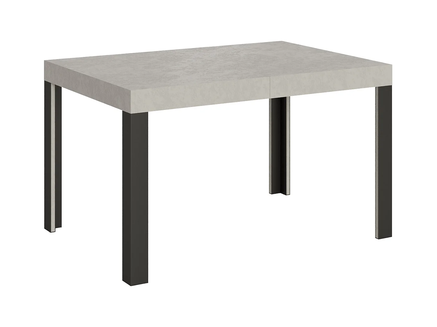 Table extensible 90x120/224 cm Linea Cachemire cadre Anthracite