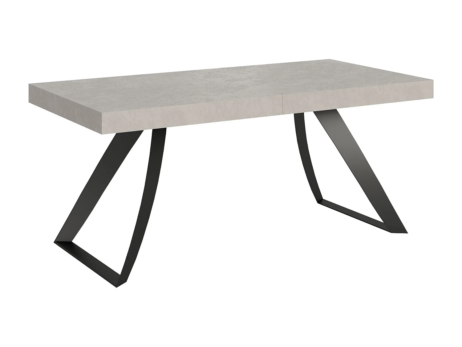 Table extensible 90x160/420 cm Proxy Cachemire cadre Anthracite