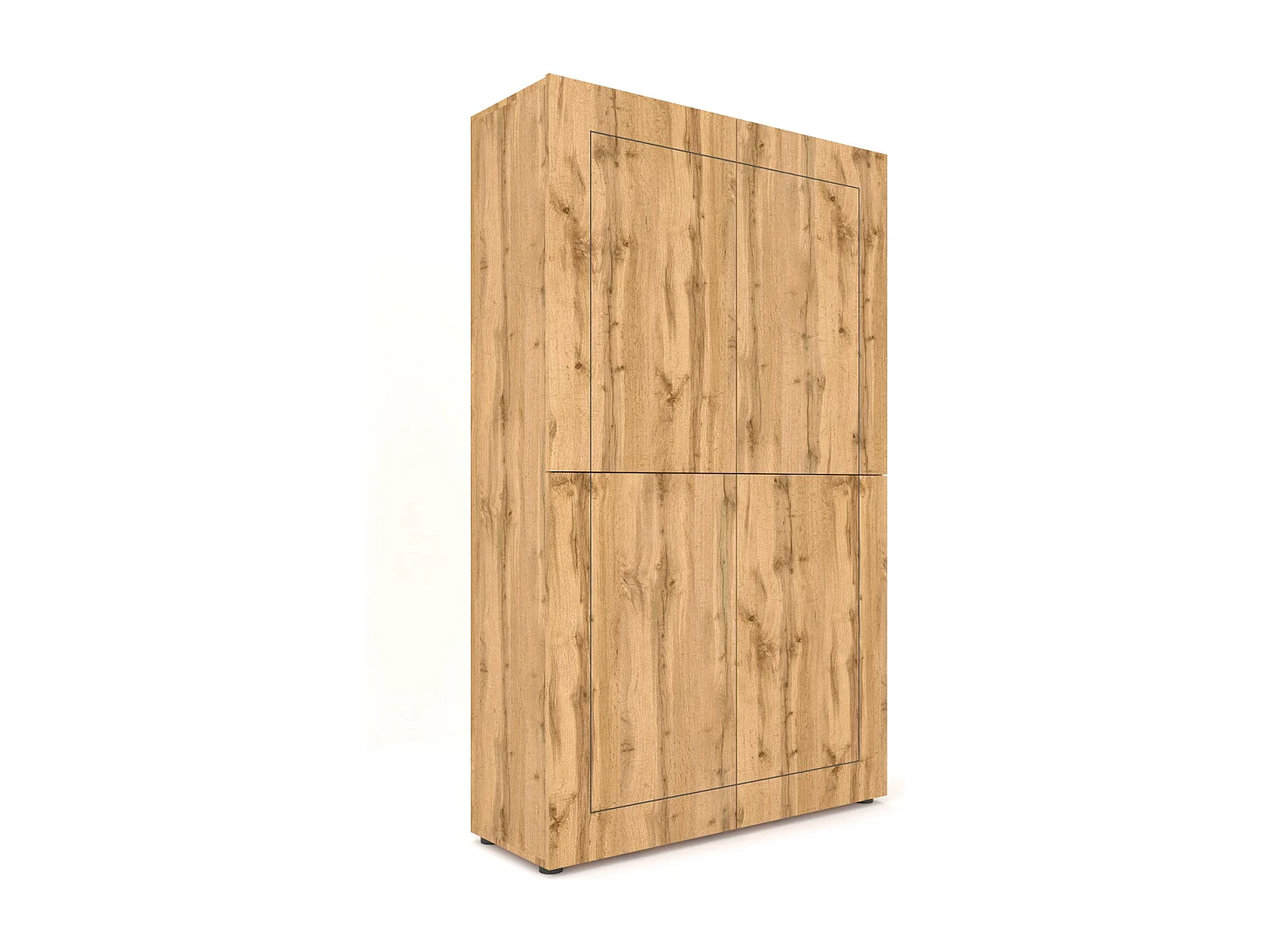 Armario alto 4 puertas 100x35x165 cm Elios roble natural
