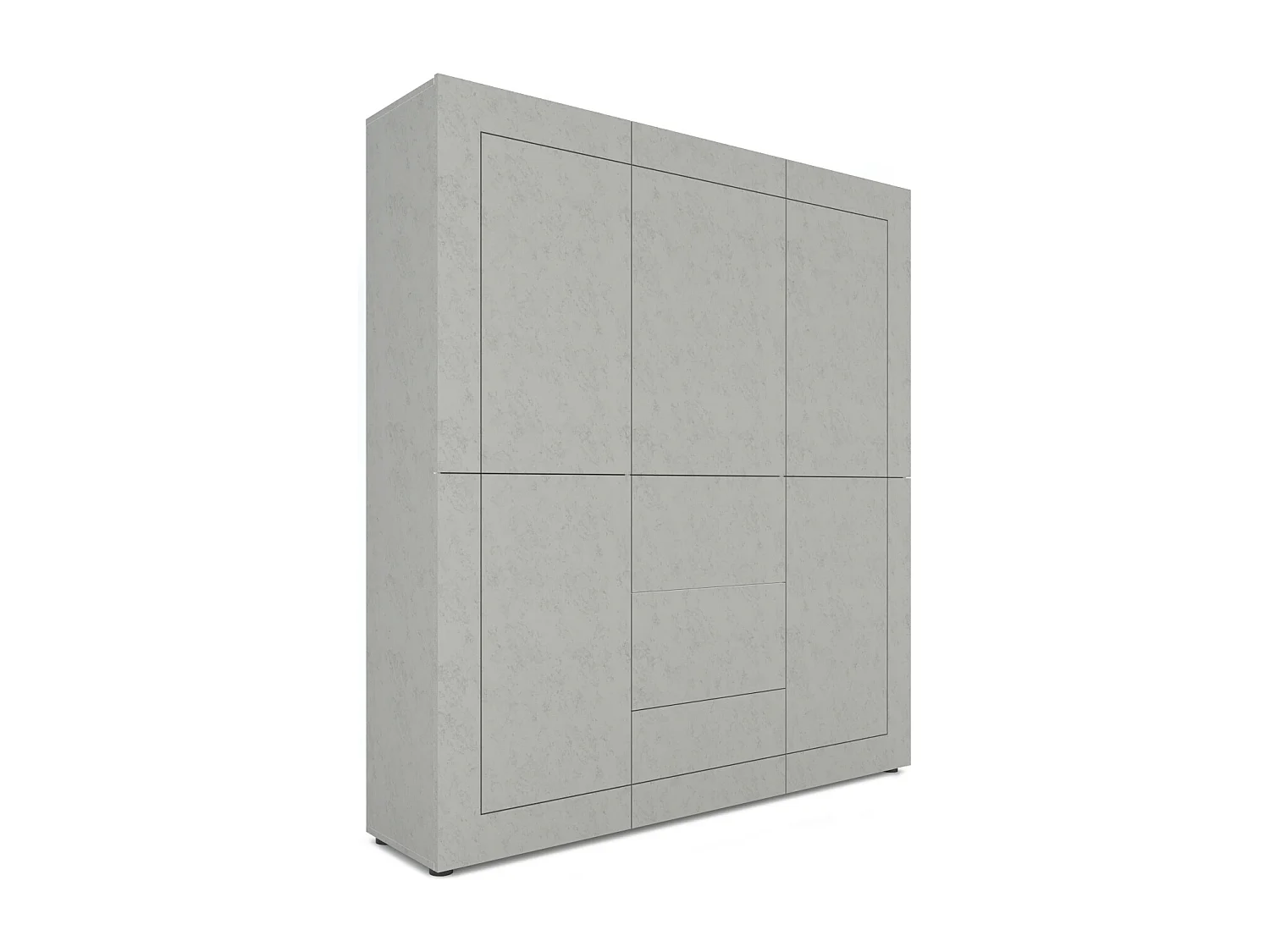 Buffet haut 5 portes/3 tiroirs 150x35x165 cm Elios cachemire