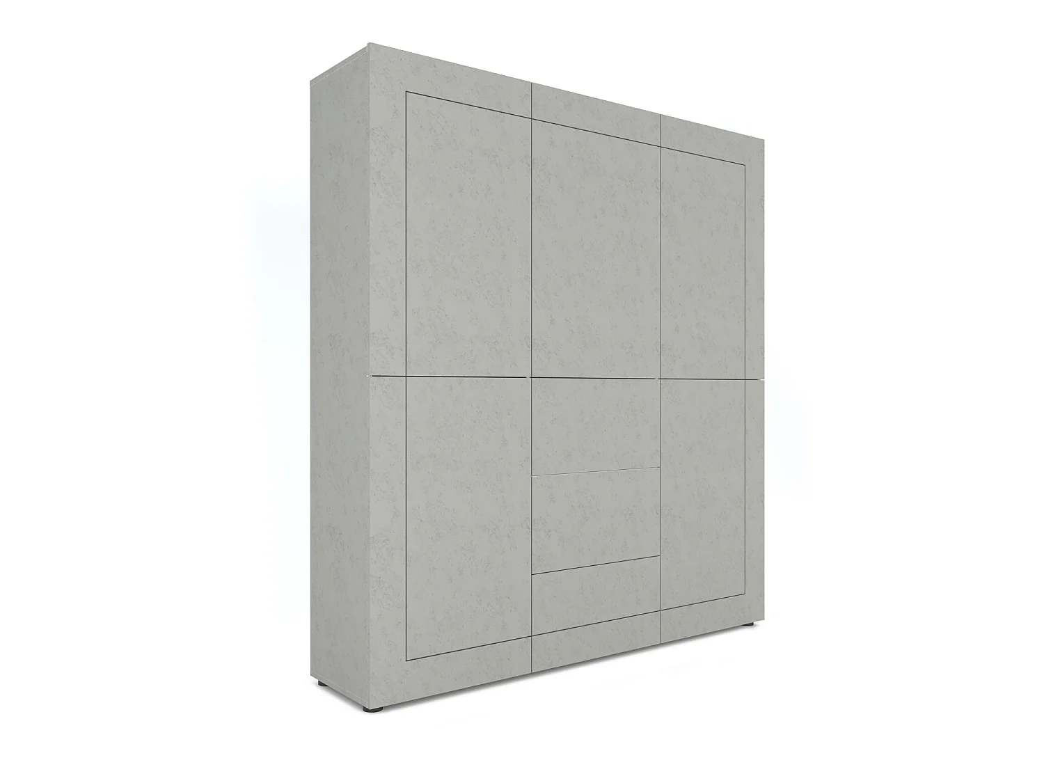 Buffet haut 5 portes/3 tiroirs 150x35x165 cm Elios cachemire