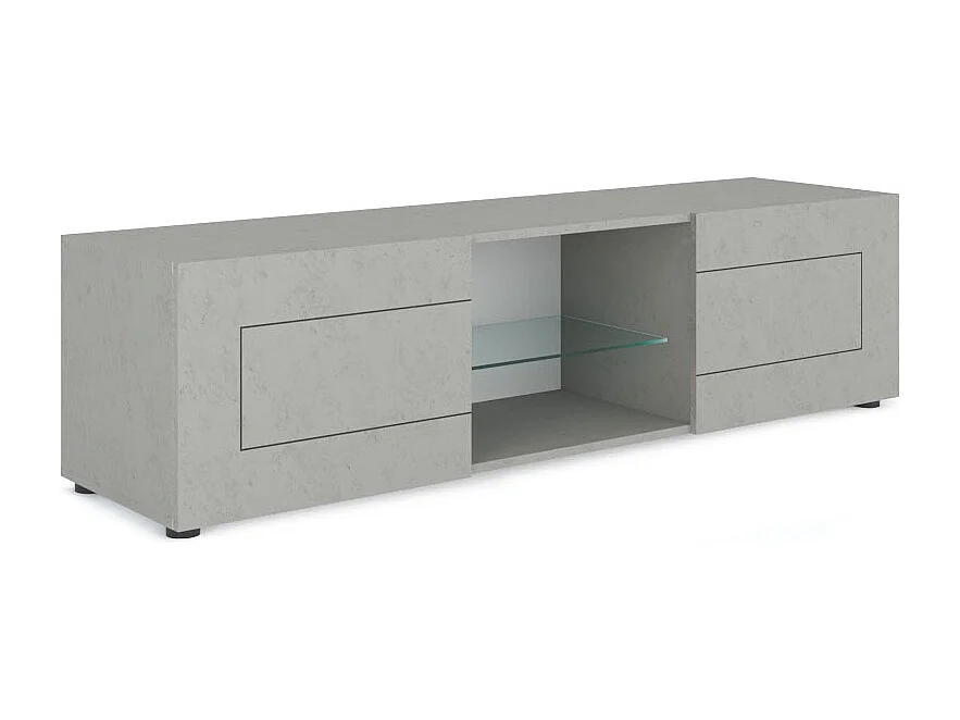 Porta TV 2 ante con vano a giorno 150x40x40 cm Elios cashmere