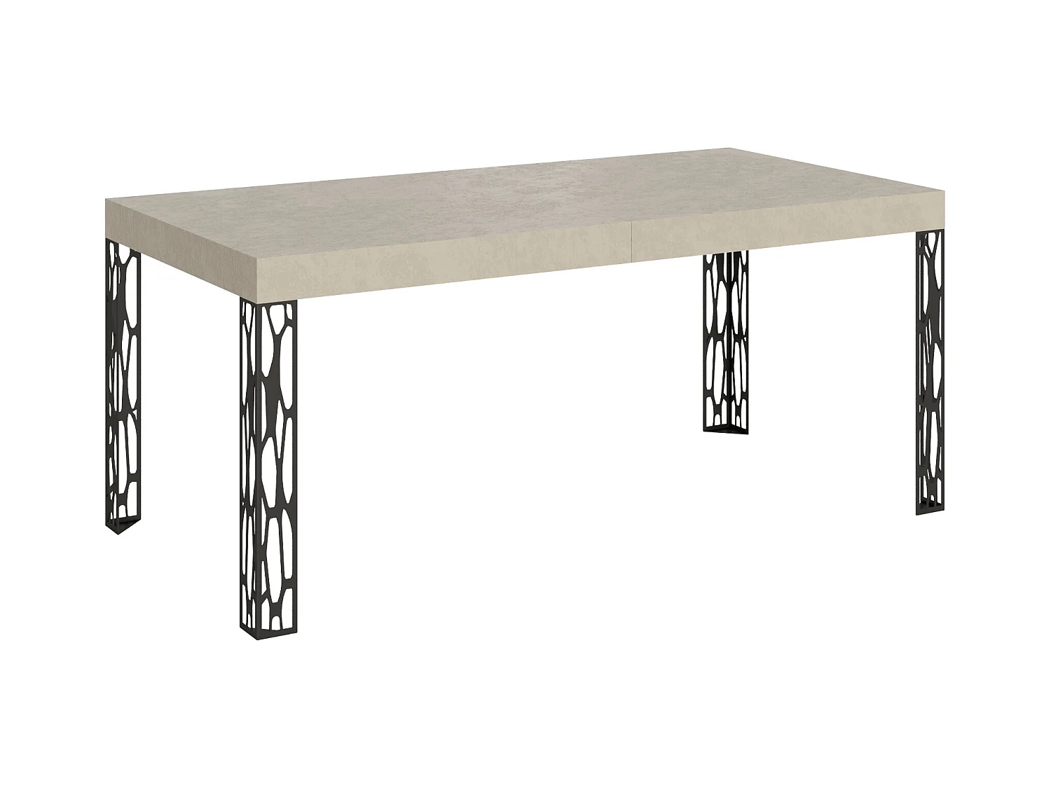 Table extensible 80x160/244 cm Ghibli Cachemire cadre Anthracite