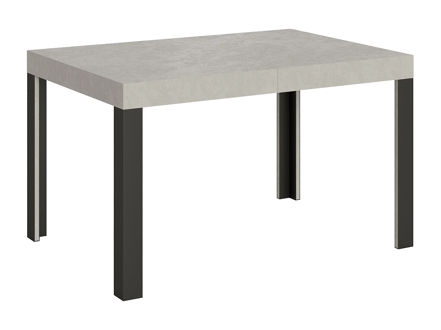 Table extensible 80x140/224 cm Linea Cachemire cadre Anthracite