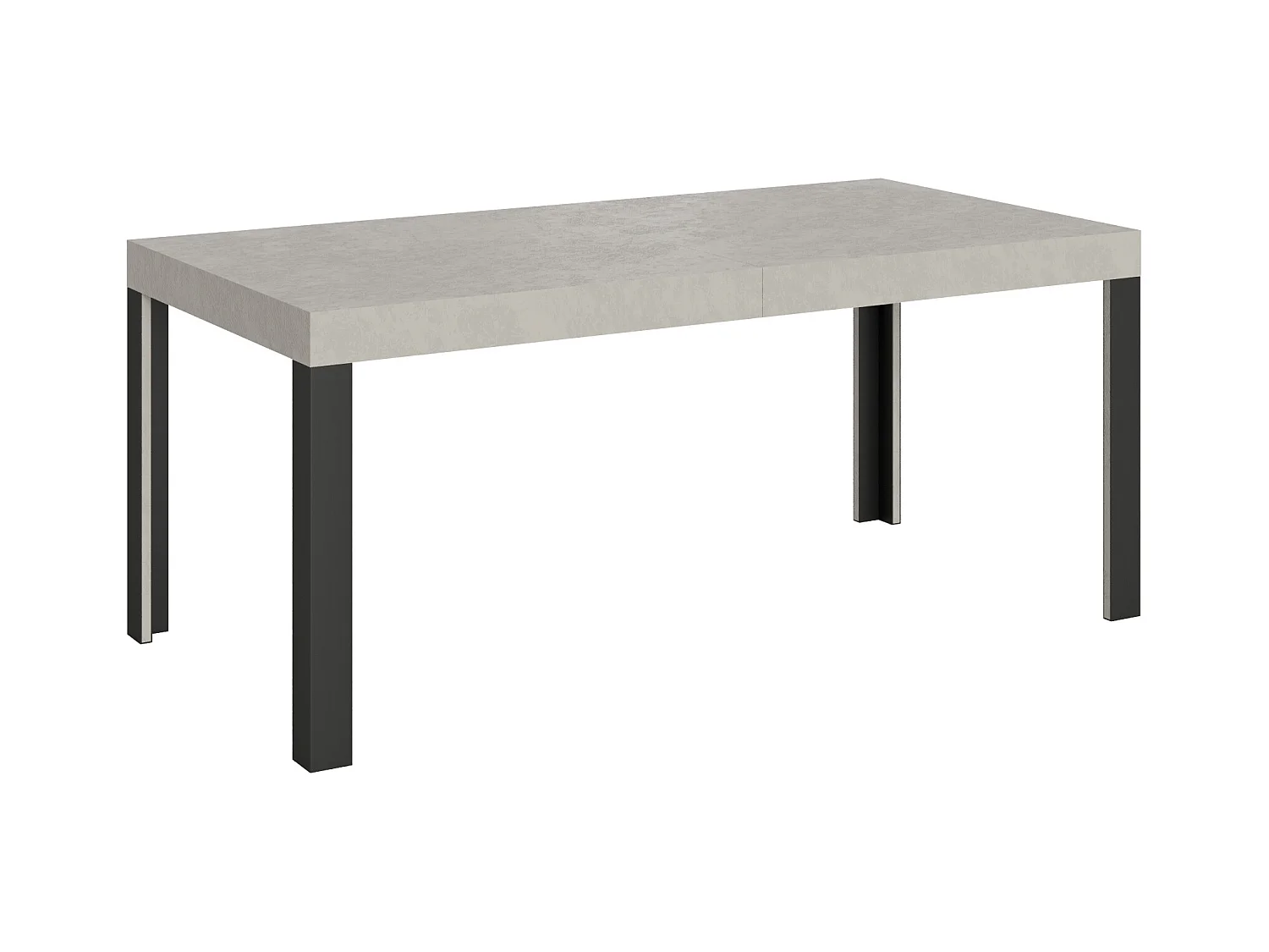 Table extensible 90x180/284 cm Linea Cachemire cadre Anthracite