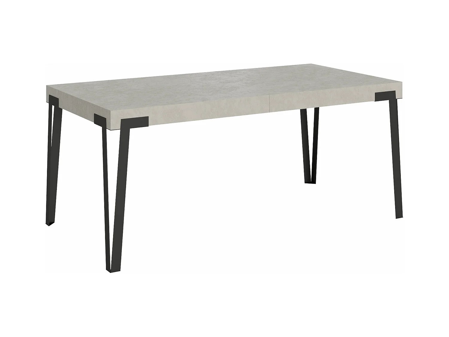Table extensible 90x200/304 cm Rio Cachemire cadre Anthracite