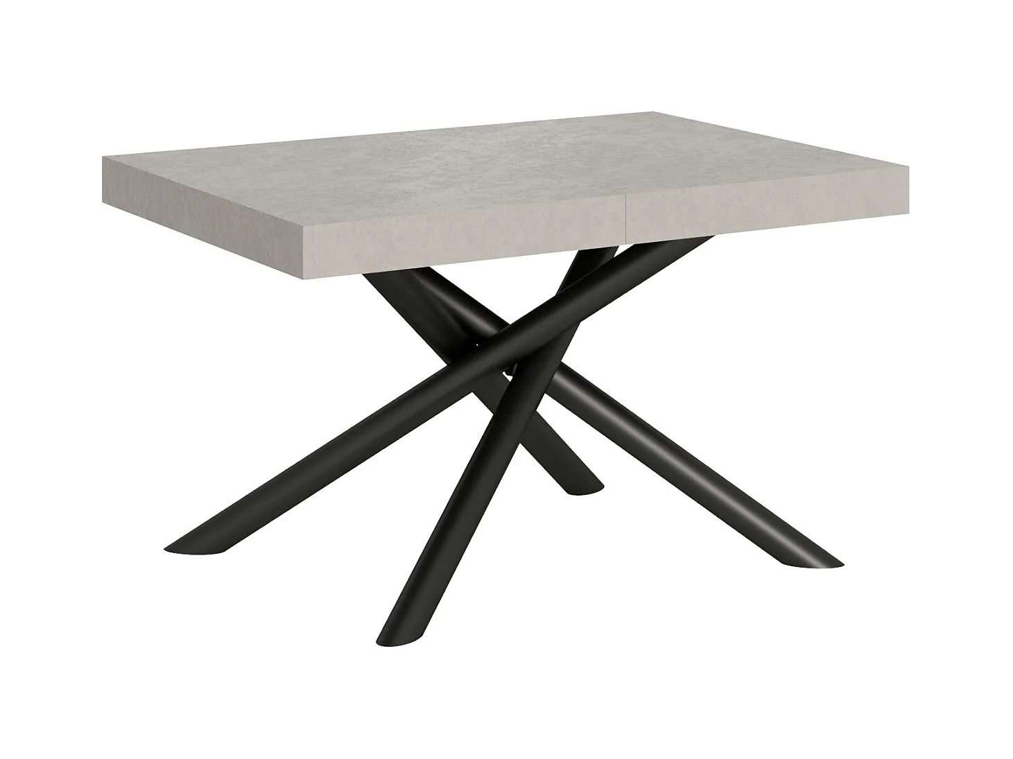 Table extensible 90x140/244 cm Famas Cachemire cadre Anthracite