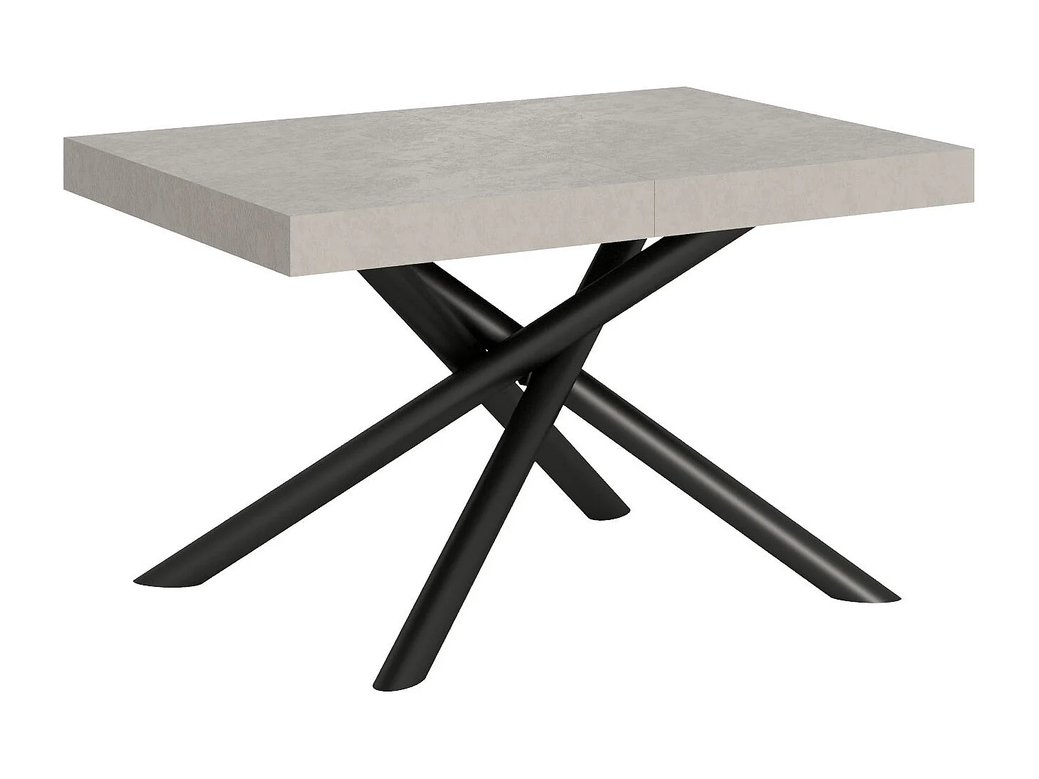 Table extensible 90x140/244 cm Famas Cachemire cadre Anthracite