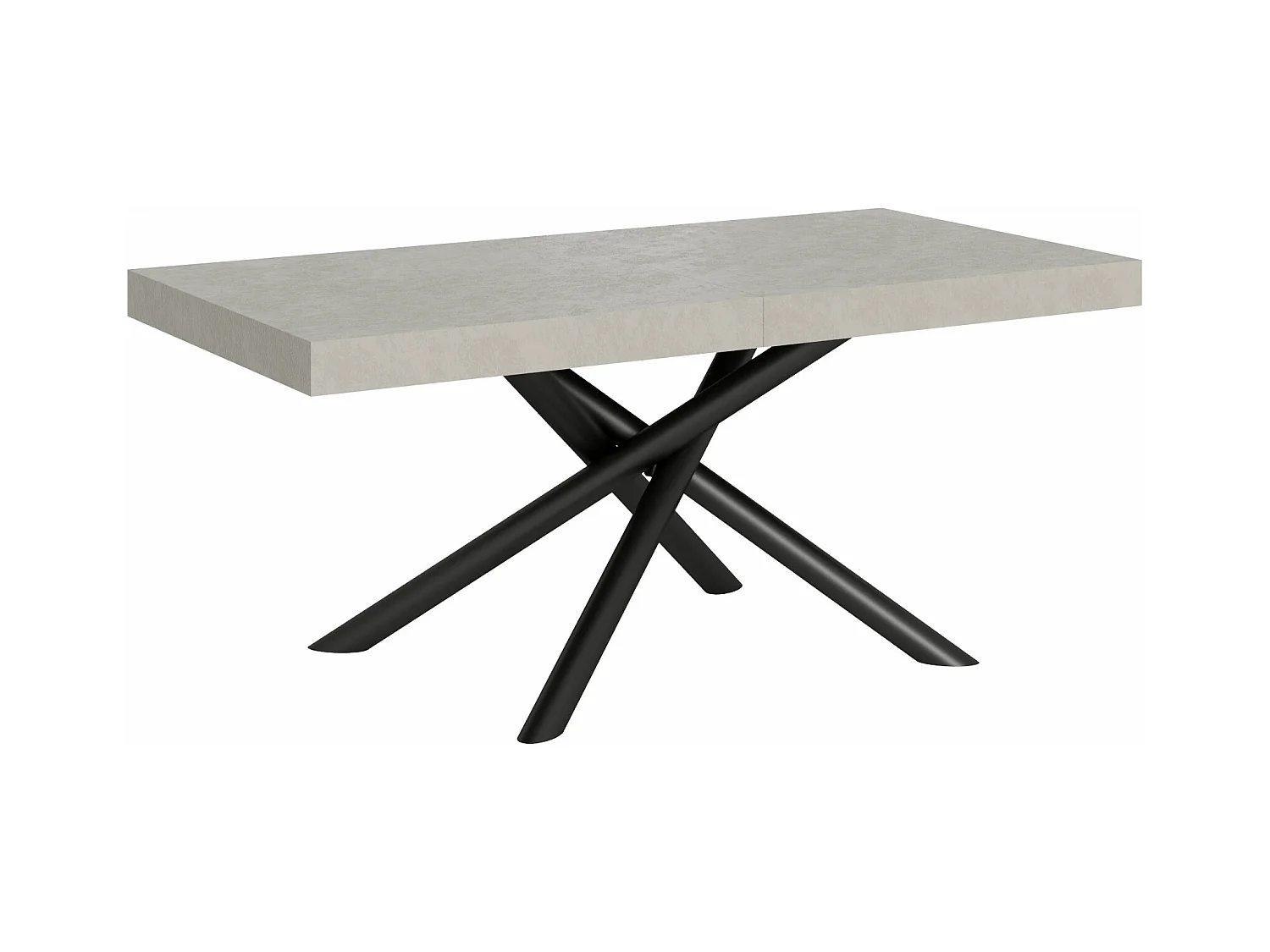 Uitschuifbare tafel 90x180/440 cm Famas kasjmier frame antraciet
