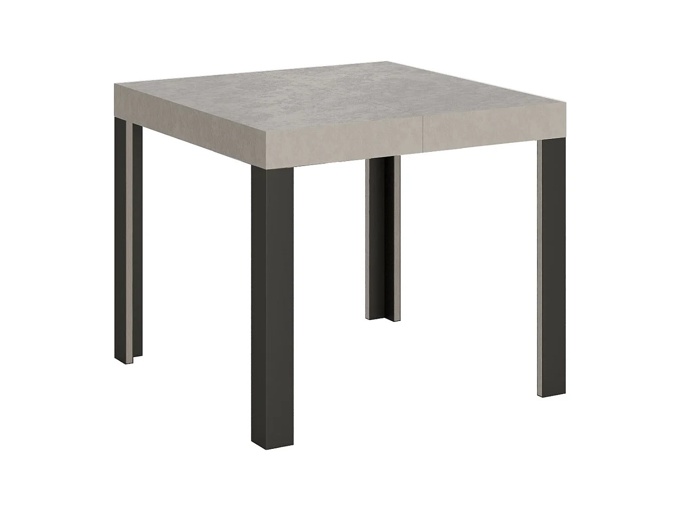 Mesa extensible 90x90/246 cm Linea Cachemira estructura Antracita