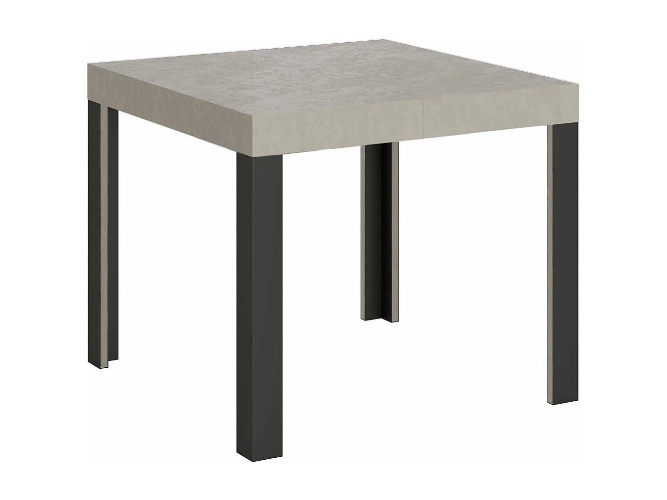 Mesa de jantar extensível 90x90/246 cm Linea Cachemira quadro Antracite