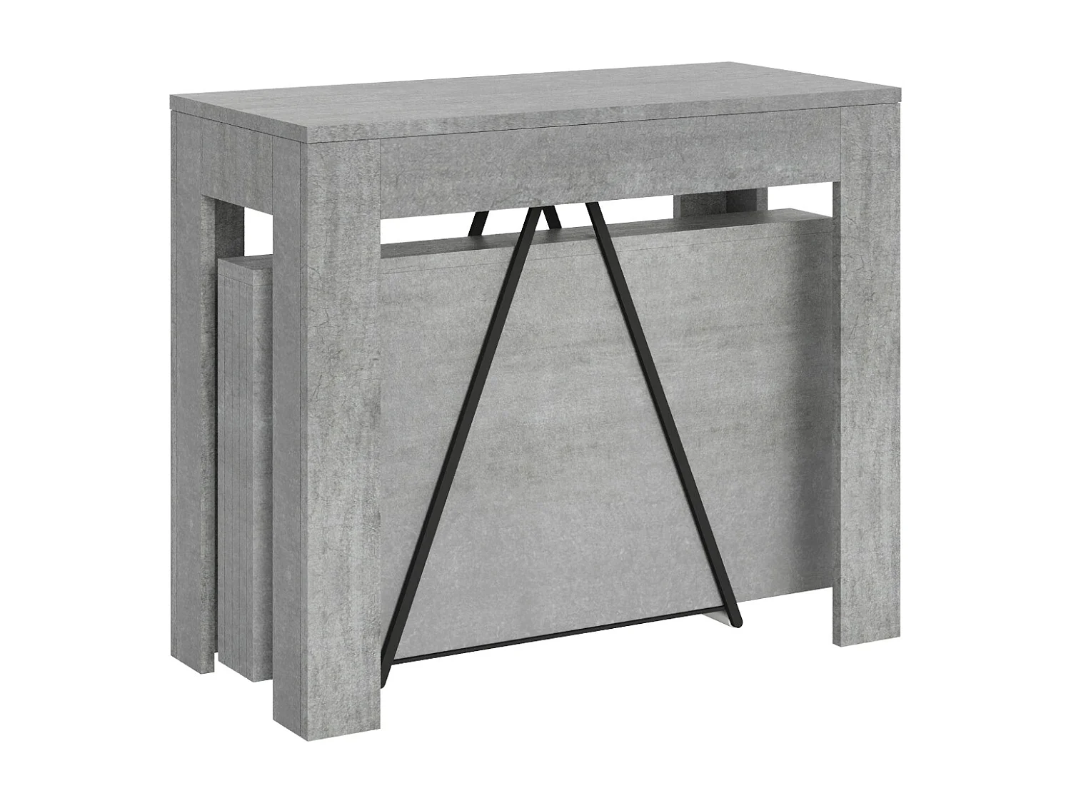 Ausziehbarer Konsolentisch 90x42/302 cm Scicca Zement