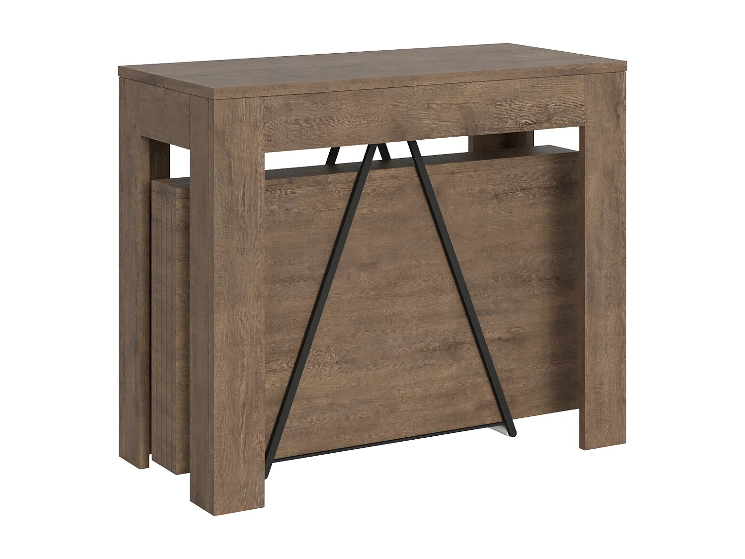 Ausziehbarer Konsolentisch 90x42/302 cm Scicca Nussbaum