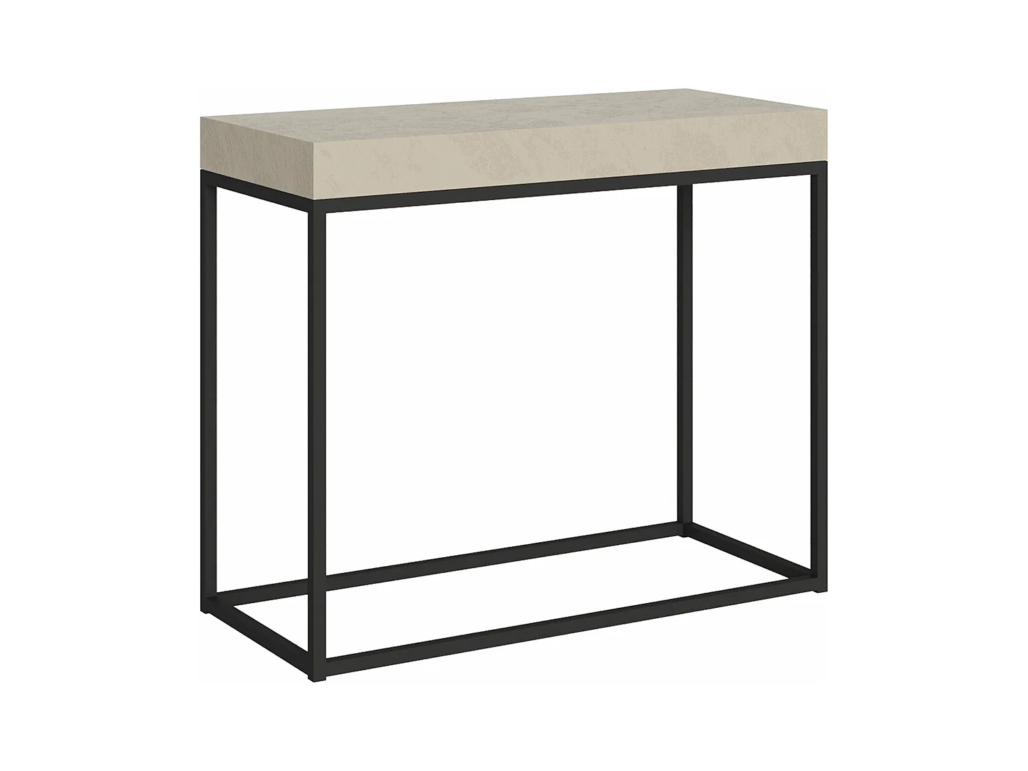 Console extensible 90x40/300 cm Nordica Cachemire cadre Anthracite