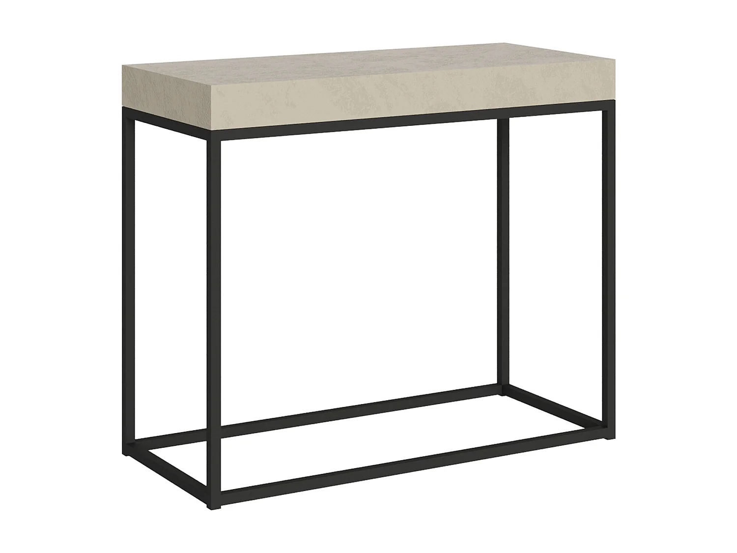 Console extensible 90x40/300 cm Nordica Cachemire cadre Anthracite