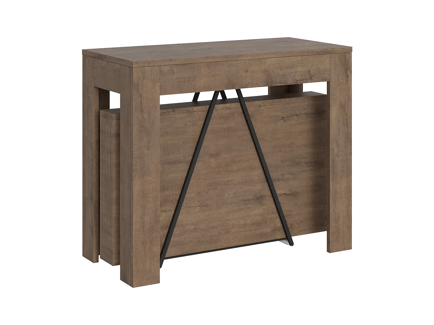 Ausziehbarer Konsolentisch 90x42/198 cm Scicca Small Nussbaum