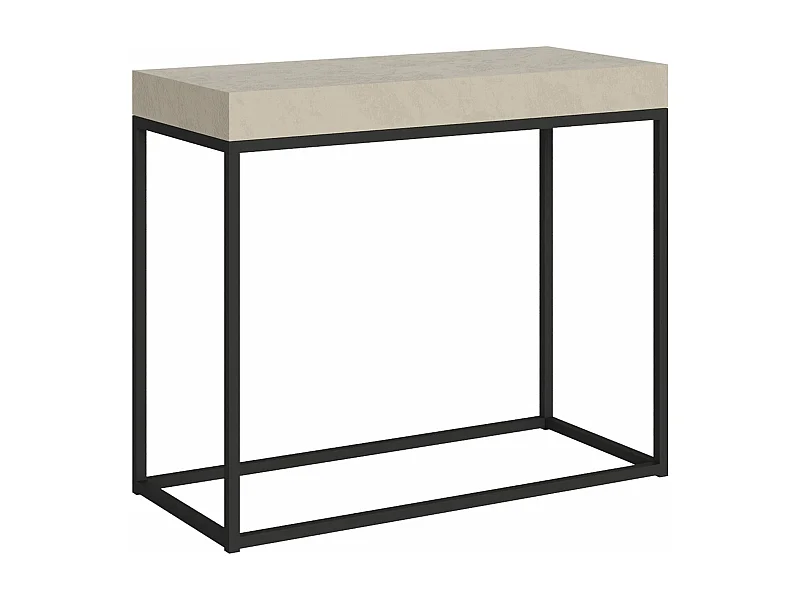 Console extensible 90x40/196 cm Nordica Small Cachemire cadre Anthracite