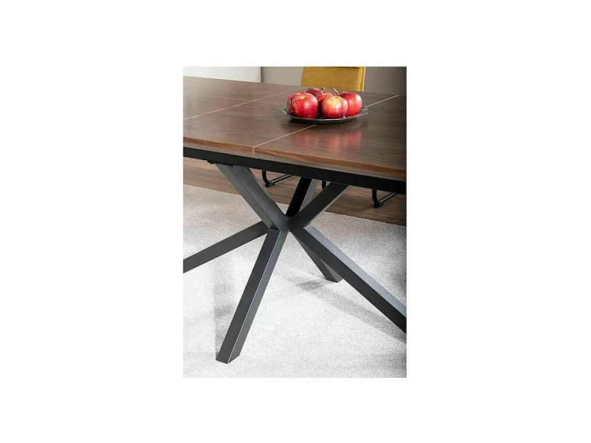 Table à manger extensible 160-200 cm aspect noyer Tommy
