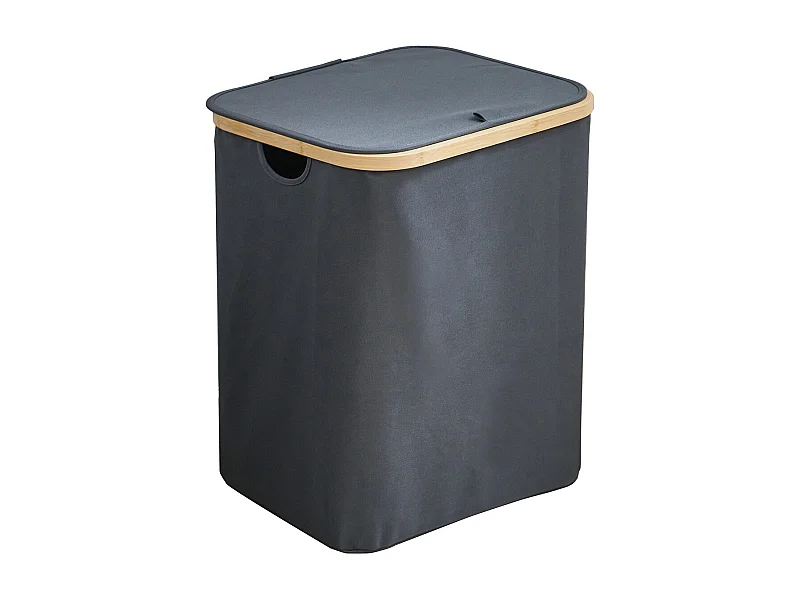 SVITA SADE panier à linge coffre à linge pliable avec couvercle bambou salle de bain chambre