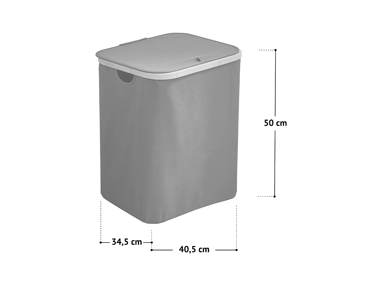 SVITA SADE panier à linge coffre à linge pliable avec couvercle bambou salle de bain chambre