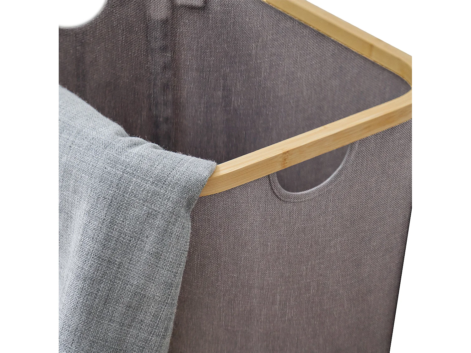 SVITA SADE panier à linge coffre à linge pliable avec couvercle bambou salle de bain chambre