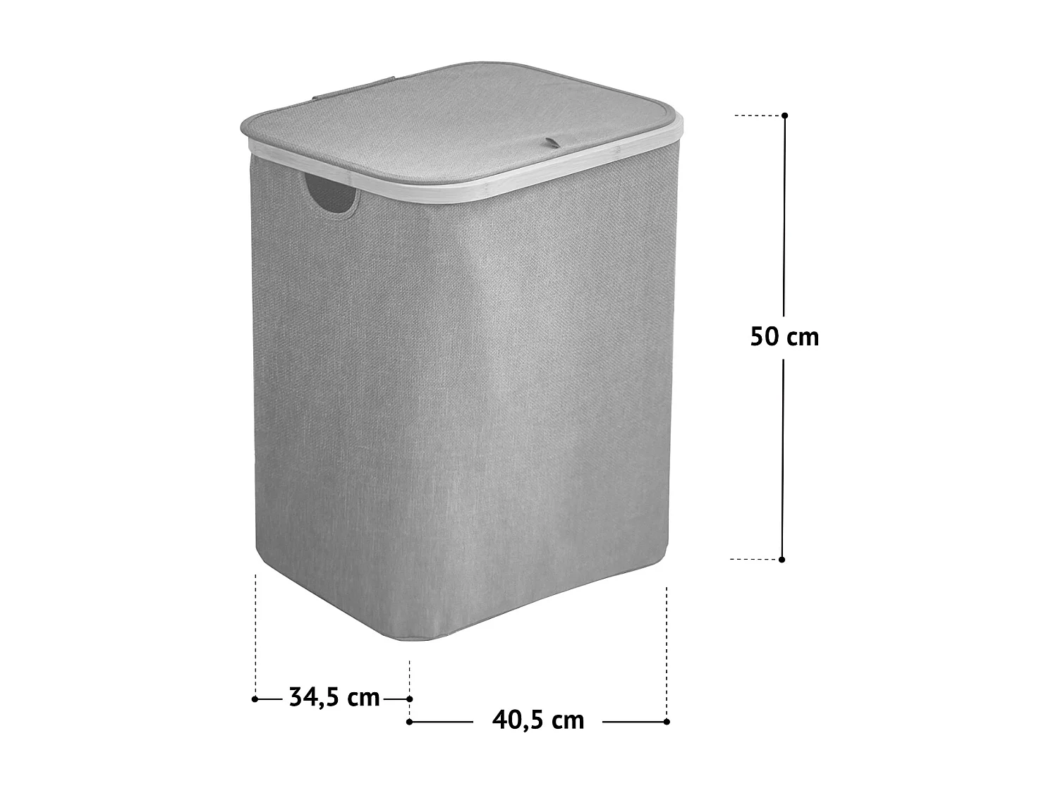 SVITA SADE panier à linge coffre à linge pliable avec couvercle bambou salle de bain chambre