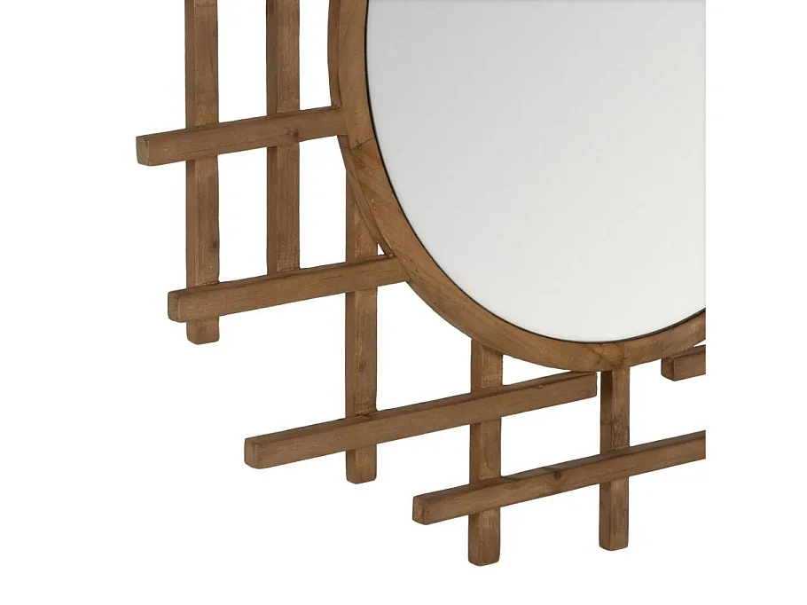 Specchio rotondo di design in legno Diva 100 cm